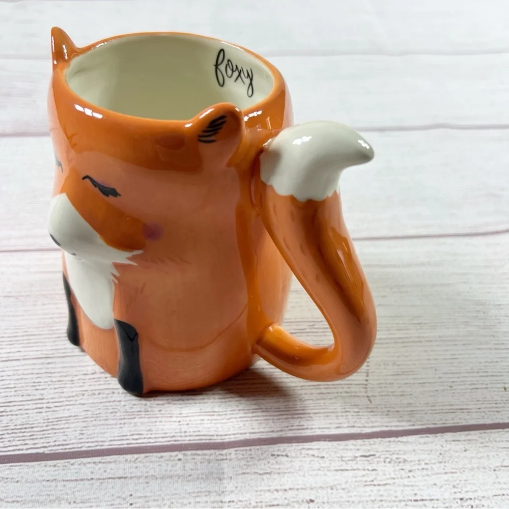 Paper Source Foxy Fox Orange Coffee Mug Cup